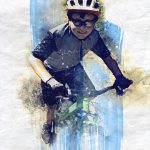 Digital illustration Mountain Bike Art