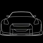 Digital Illustration Car Outline