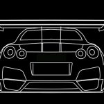 Digital Illustration Car Outline