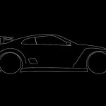 Digital Illustration Car Outline